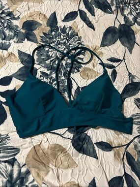 Teal Strappy Binkini Top